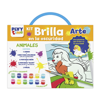 KIT ARTE BRILLA EN LA OSCURIDAD - ANIMALES