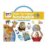 KIT GLOBO TERRAQUEO HINCHABLE - EL MUNDO DE LOS ANIMALES