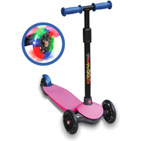 Patinete 3 ruedas Street Wheels Rosa con luz.