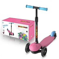 Patinete 3 ruedas Street Wheels Rosa con luz.