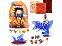 Huevo Smashers Dinosaurio con figuras y 35 sorpresas, añade agua para que haga efecto vapor,  luces y sonidos