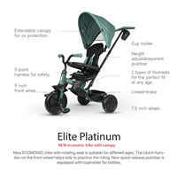 Triciclo Elite Platinum 6 En 1 Asiento Giratorio 360º