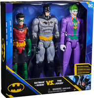 DC COMICS - Pack Figura Batman Y Robin contra Joker: Figuras de Acción de 30 cm 