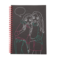 TOPModel Doodle Book neón con set de bolígrafos neón