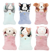 TOPModel peluches perros y gatos en saco de dormir