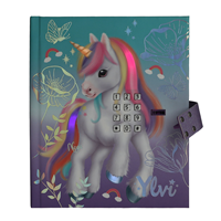 Ylvi diario con código secreto, música y luz LED