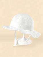 Sombrero ala ancha bordado Blanco 6-12M