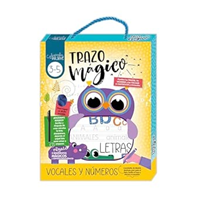 TRAZO MAGICO CALIGRAFIA EN RELIEVE ESTUCHE VOCALES Y NUMEROS