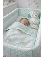 ESTUCHE MANTA NUBE Y COJIN OSITO VERDE