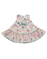 VESTIDO 2 VOLANTES AZUCAR VERDE 24M