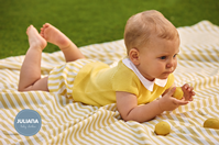 CONJ PANT TELA RAY LIMONADA 18M