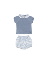 CONJ PANT TELA RAY LIMONADA CIELO 12M