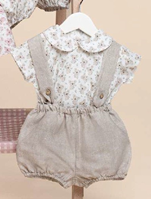 PETO TELA LINO CAMISA KOALAS BEIG 12M