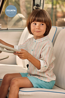 CONJ CAMISA NIÑO M/C RAY HELADO VERDE 18M