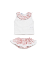 CONJ CAMISA NIÑA RAYA LIMONADA BCO/MAQ 18M