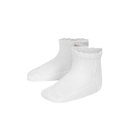 Calcetin algodon perle calado lateral T1 BLANCO 200