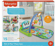 Fisher-Price Alfombra gimnasio para bebés con piano con sonidos y accesorios