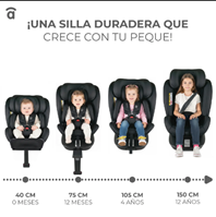 SILLA AUTO TOLKIEN NEGRO C/ISOFIX I-SIZE 40-150
