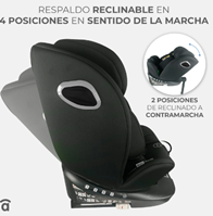 SILLA AUTO TOLKIEN NEGRO C/ISOFIX I-SIZE 40-150