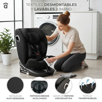 SILLA AUTO TOLKIEN NEGRO C/ISOFIX I-SIZE 40-150