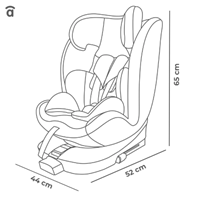 SILLA AUTO TOLKIEN NEGRO C/ISOFIX I-SIZE 40-150