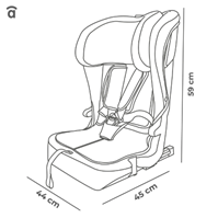 SILLA AUTO I-SIZE 76-150 CM PROFIX GRIS