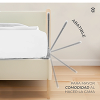 BARRERA DE CAMA 90CM BLANCA