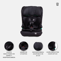 SILLA AUTO I-SIZE 76-150 CM PROFIX GRIS