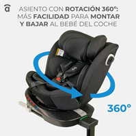 SILLA AUTO TOLKIEN NEGRO C/ISOFIX I-SIZE 40-150