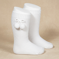 Calcetin alto calido con borlas T000 BLANCO 200