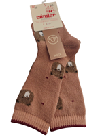 Calcetin alto lana Merino osito T0 MAQUILLAJE