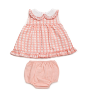 VESTIDO CORTO CON BRAGA 6M ROSA EMPOLVADO