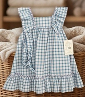 VESTIDO CUADROS AZUL/MORADO 24M