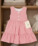 VESTIDO RAYAS ROJO T18 MESES