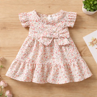 VESTIDO FLORES VOLANTE 12 M