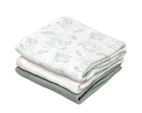 MUSELINA 70X70CMS BAMBÚ SALVIA 3U