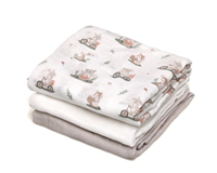 MUSELINA 70X70CMS BAMBÚ GRIS 3U