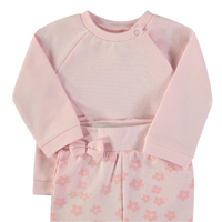 CONJ 2 PZAS CORAZON ROSA 24M