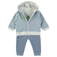 CONJ 3 PZAS RAYAS AZUL 24M