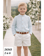 CONJUNTO 3 PZAS CAMISA RAYAS NIÑO 24 MESES