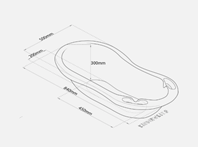 Bañera para bebé de 84 cm de Disney Winnie the Pooh con tapón.