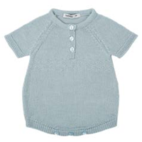 PELELE M/CORTA SIN CUELLO BANDADA 6M AZUL