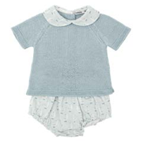 CONJ RANITA M/CORTA BANDADA 6M AZUL