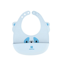 Babero de silicona Azul