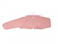 CHAQUETA CORTA TRENZAS ROSA EMPOLVADO 6M