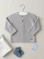 CHAQUETA LARGA GRIS CLARO 9M