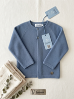 CHAQUETA LARGA AZUL TIZA 18M