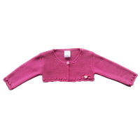 CHAQUETA BOLERO HILO FUCSIA 12m