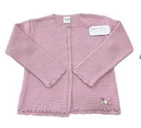 CHAQUETA LARGA HILO ROSA 24M