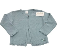 CHAQUETA LARGA HILO VERDE EMPOLVADO 36M